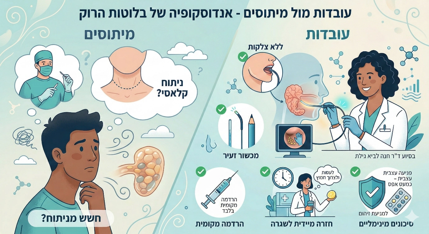 מיתוסים אנדוסקופיה בלוטות רוק