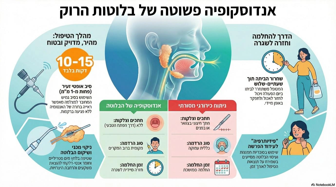 אנדוסקופיה בלוטות הרוק